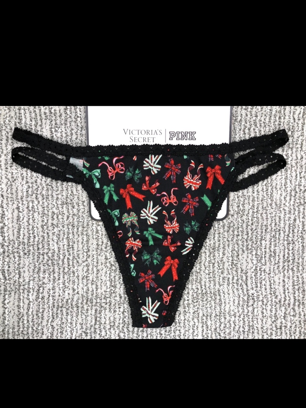 PINK Victoria's Secret White Price Tag with Black Text
